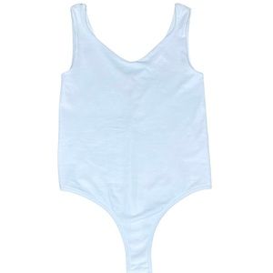 By Together Seamless Double Lined Bodysuit White Size M/L New in Bag